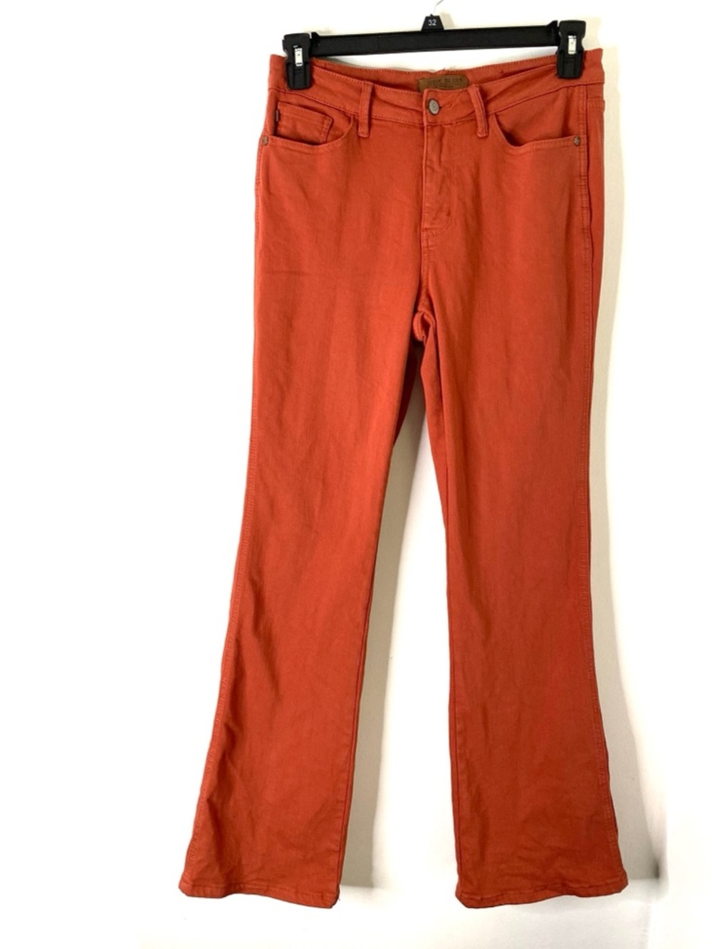 Judy Blue Terracotta Orange Mid Rise Slim Bootcut Jeans Stretch Five Pocket